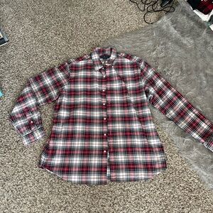 Ralph Lauren Plaid Button-Down Shirt - Red, Blue, Yellow and White